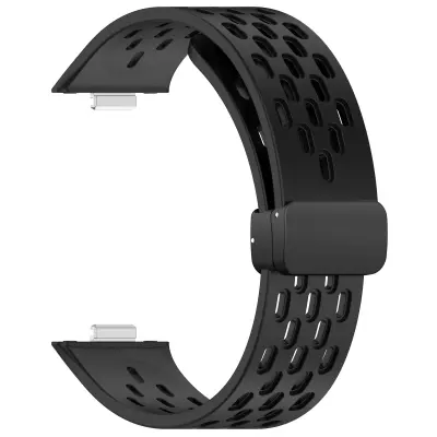 Huawei Watch Fit 3 Zračni silikonski pašček z magnetno zaponko Midnight Blue