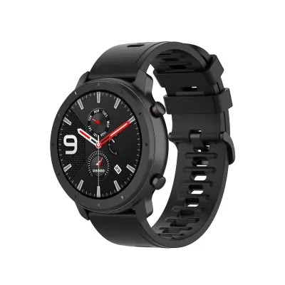 Silikonski pas za uro Black S