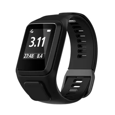 Silikonski zapestni pas za serijo TomTom Runner23/Spark Black