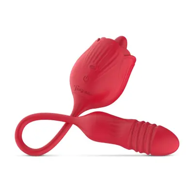 Vibrator s potisnim dildom Teazers - Rose