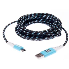 Numskull Uradni pleteni kabel USB-C Fortnite 4 m - kabel za hitro polnjenje - združljiv s PlayStation 5, Xbox Series X in S