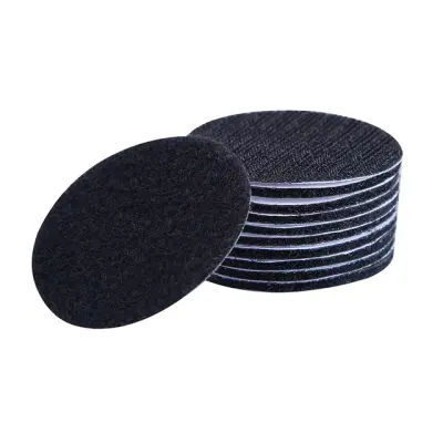 Okrogle samolepilne velcro nalepke 20 kos Black