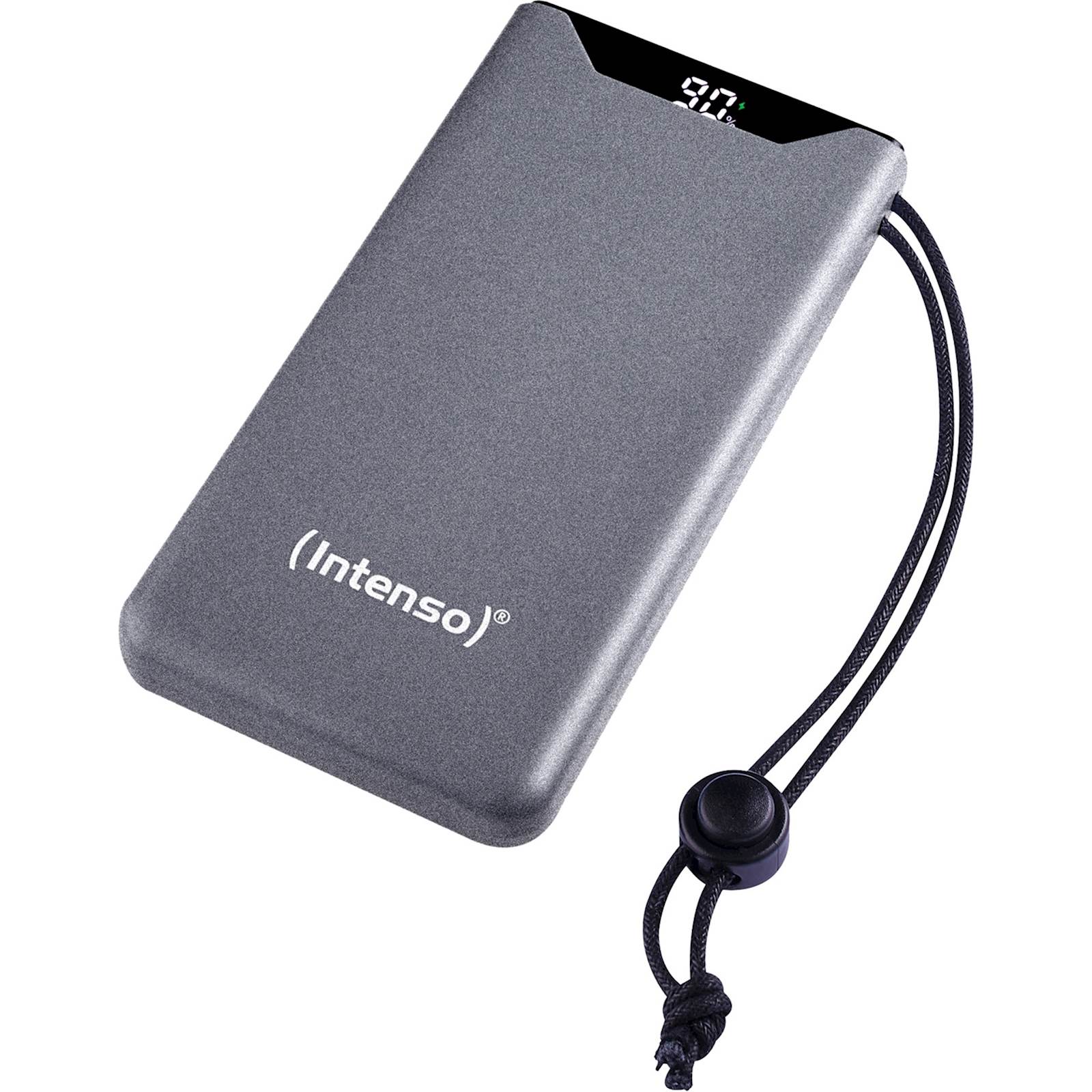Intenso F10000, 10000 mAh, USB A QC, USB C PD siva prenosna baterija
