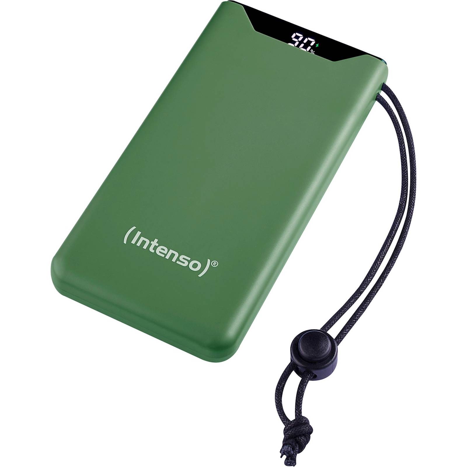 Intenso F10000, 10000 mAh, USB A QC, USB C PD zelena prenosna baterija