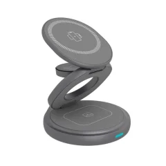 Icybox 3v1 brezžični magnetni polnilnik za telefone in ure