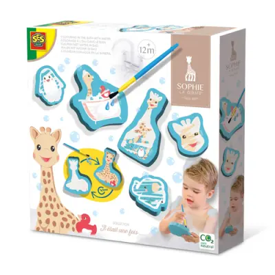 Sophie la girafe - Barvanje v kopeli z vodo