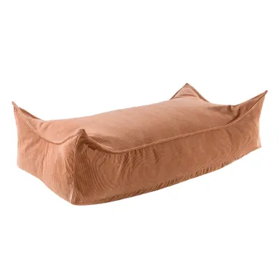 MeowBaby® Pravokoten otroška pufa, Velur, Opeka
