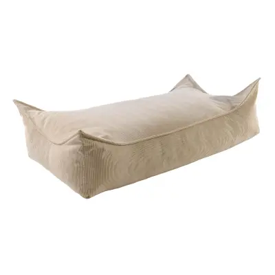 MeowBaby® Pravokoten otroška pufa, Velur, Pesek