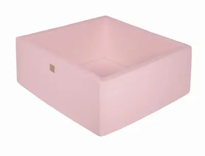 MeowBaby® kvadratni bazen brez žog, 90x90x40 cm, bombaž, svetlo roza