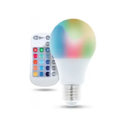 Forever Light E27 LED RGBW žarnica z daljincem 9W