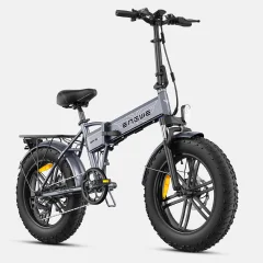 ENGWE EP-2 BOOST 250W Legal zložljivo električno kolo z debelimi pnevmatikami 20*4.0 in dosegom 120 km - sivo