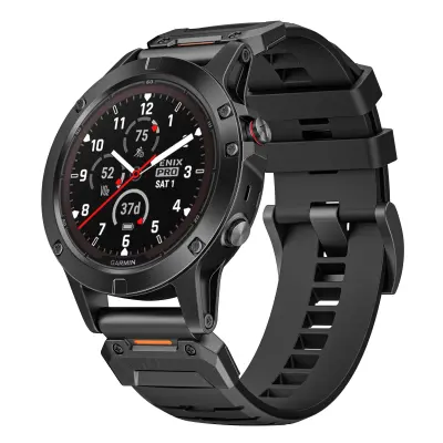 26 mm pašček za uro za Garmin Fenix 3/5/5X/6X/7X Black