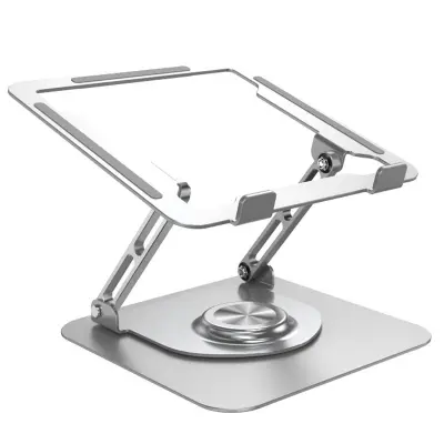 360° vrtljivo stojalo za prenosni računalnik - zložljivo držalo za prenosni računalnik iz aluminijeve zlitine Silver