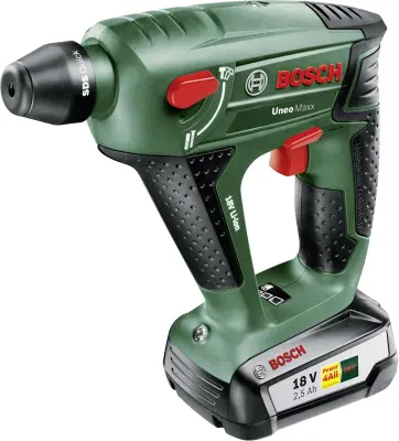 Bosch Home and Garden UneoMaxx SDS-Quick-akumulatorsko vrtalno kladivo 18 V 2.5 Ah Li-Ion  vklj. akumulator\, vklj.  oprema\, vklj.  kovček