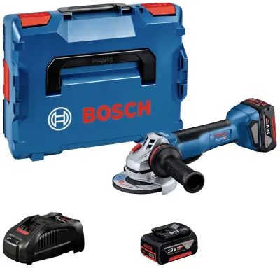 Bosch Professional GWS 18V-10 P 06019J4101 akumulatorski kotni brusilnik  125 mm vklj. 2 akumulatorja\, vklj. polnilnik\, vklj.  kovček  18 V 5 Ah