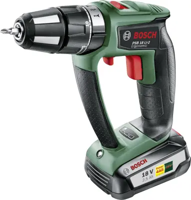 Bosch Home and Garden PSB 18 LI-2 Ergonomic  2-vhoda-akumulatorski udarni vrtalni vijačnik  vklj.  kovček\, vklj. akumulator