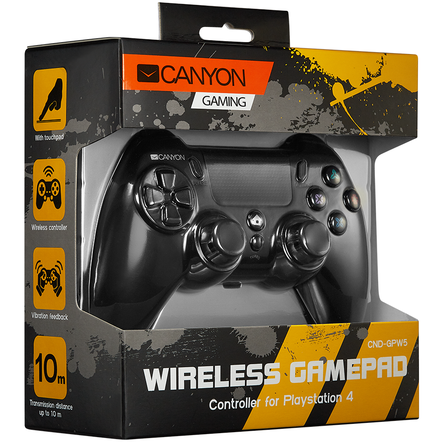 Canyon gamepad GP-W5 PS4 Wireless Black