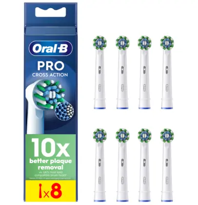 ORAL-B Cross Action 8 White nastavki