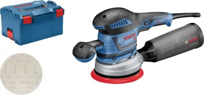 Bosch profesionalni ekscentrični brusilnik GEX 40-150 z 1 x brusnim listom M480 in L-BOXX Bosch Professional 060137B201 ekscentrični brusilnik 400 W Ø