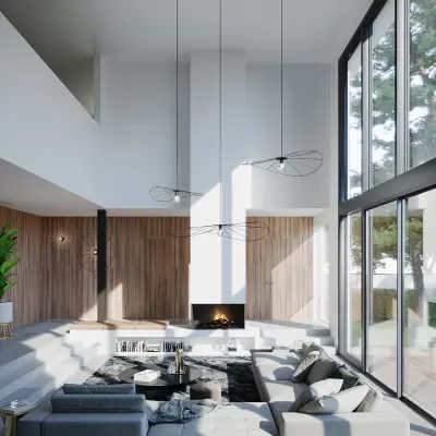 Obesna svetilka ESKOLA 110 črna