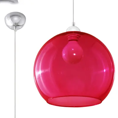Obesna svetilka BALL rdeča