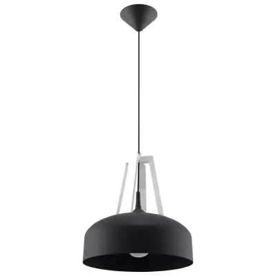 Obesna svetilka CASCO črna/bela