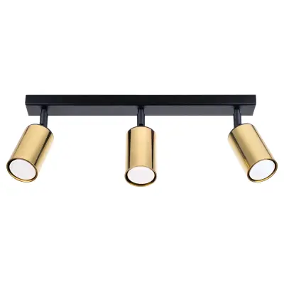 Stropna svetilka WINX 3 črna/kooper