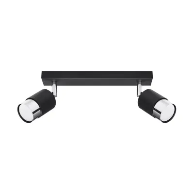 Stropna svetilka NERO 2 črna/krom