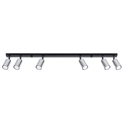 Stropna svetilka WINX 6L črna/krom