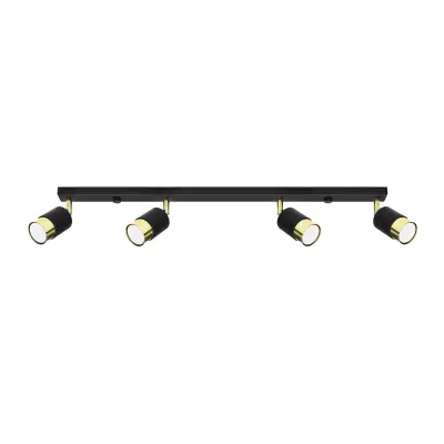Stropna svetilka NERO 4 črna/zlata