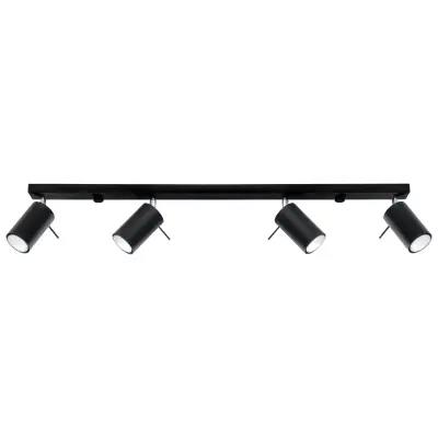 Stropna svetilka RING 4L črna