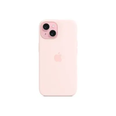Apple iPhone 15 Silicone Case with Magsafe- Pink