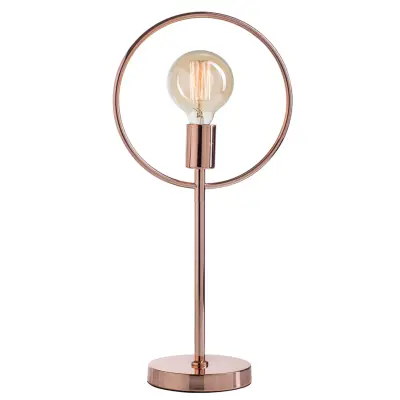 Namizna svetilka Krog h54cm / rožnato-zlata / 40W / kovina