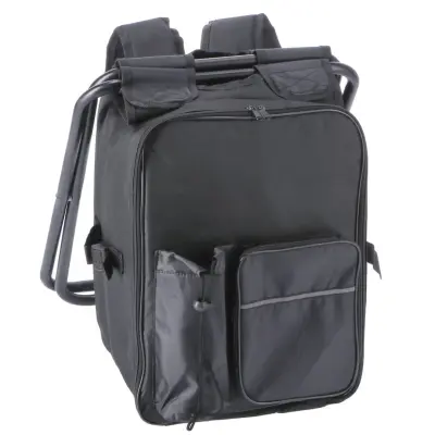 Termo nahrbtnik z zložljivim stolom 36x37xh41cm / črn / tekstil, kovina