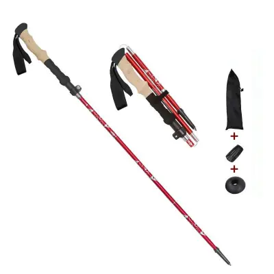 Pohodniške palice v 5 delih z nastavljivo dolžino Red