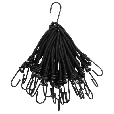 vidaXL Bungee elastična vrv s kavlji 25 kosov 17 cm