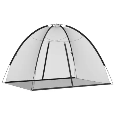 vidaXL Komarnik mongolski z vrati 220 mreža črna 200x150x140 cm