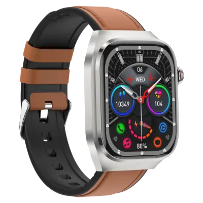 Pametna ura EKG, srčni utrip, krvni tlak, spanje, pedometer Brown