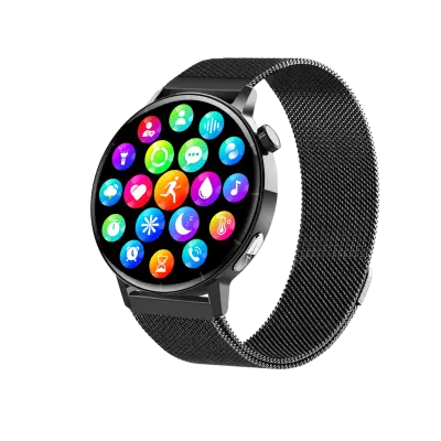 Pametna ura z EKG impulzom, kisikom v krvi, monitorjem spanja Stainlesssteelwatchband