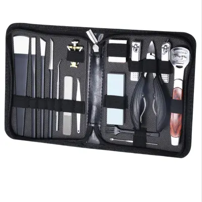 Profesionalni 17-delni set za vraščene nohte s kleščami Black 66