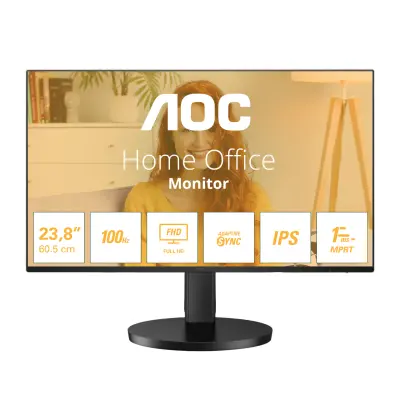 AOC 24B3HA2 23.8”, FHD (1920 x 1080), IPS, 100Hz, 1ms (MPRT), Adaptive Sync, 1xD-SUB (VGA), 1x HDMI 1.4 monitor
