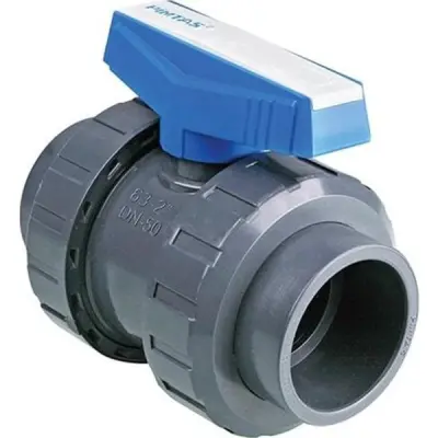 PVC KROGLIČNI VENTIL, fi 90 MM