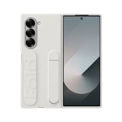 Samsung, Ohišje za Galaxy Z Fold6 iz plastike z odstranljivim trakom, Bela