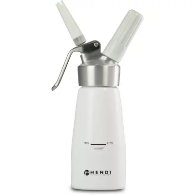 N2O Kitchen Line sifon za stepeno smetano SET + 3 nastavki 0,25L - bel - HENDI 588031