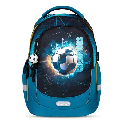 Ergonomski šolski nahrbtnik šolska torba Belmil Leisure Plus "Fire Football"