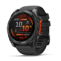 GARMIN Fenix 8 – 51 mm, AMOLED, Skrilasto siv model s črnim silikonskim paščkom