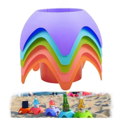 5 kosov držal za kozarce za pijačo na plaži, podstavkov za pesek