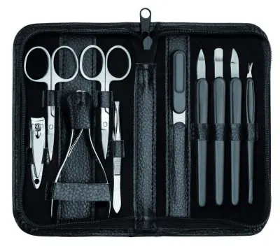Set za manikuro clauss 10-delni črn