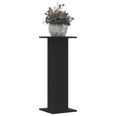 vidaXL Stojalo za rastline 2 kosa črno 30x30x80 cm inženirski les