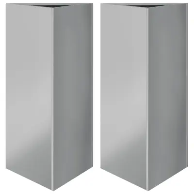 vidaXL Vrtno korito 2 kosa trikotnik 40x40x75 cm pocinkano jeklo
